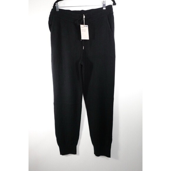 New Quince Women’s Black Mongolian Cashmere Sweatpants Size L 0686 - Picture 2 of 9
